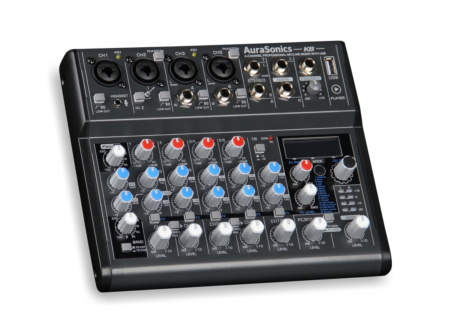 AuraSonics K8 компактный микшерный пульт в Чаплыгине