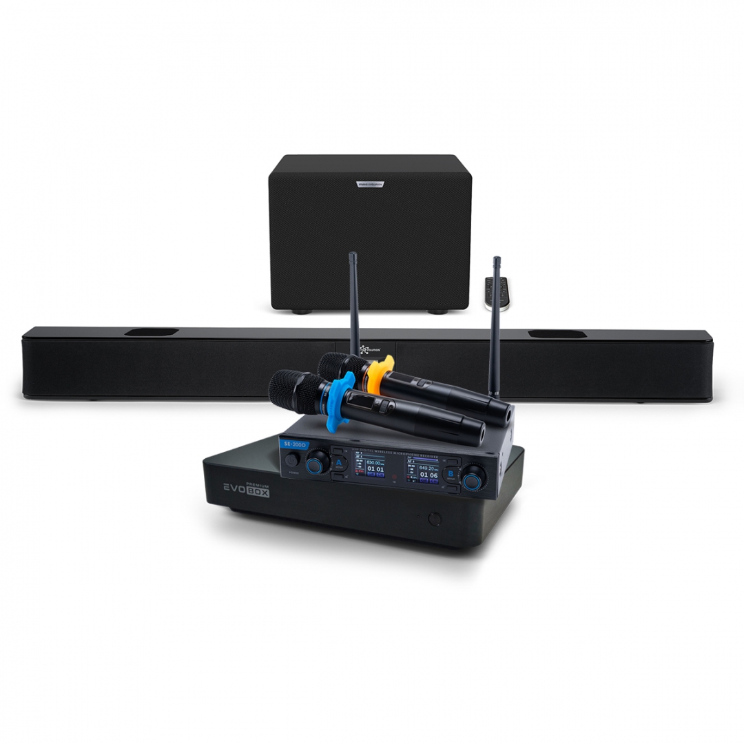 Hi-End караоке-система EVOBOX Premium + EvoSoundBar (саундбар с караоке) в Чаплыгине
