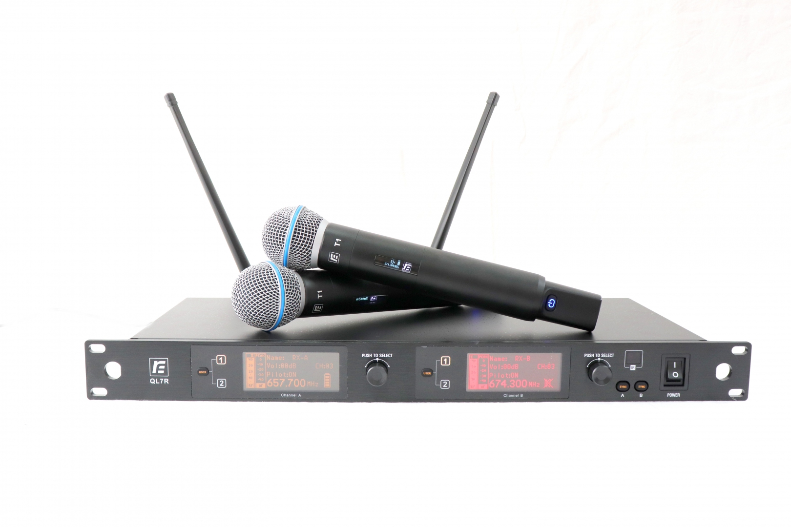 RFIntell QL7R/T1-A 651,800-683,400 МГц 2-канальная радиосистема с 2-мя ручными микрофонами в Чаплыгине