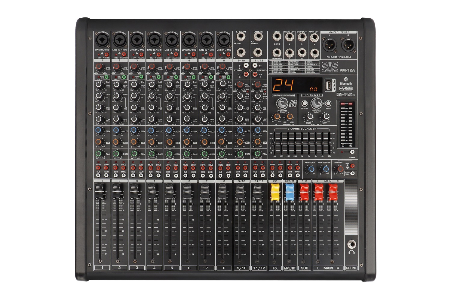 SVS Audiotechnik mixers PM-12A Активный аналоговый микшерный пульт, 12-канальный в Чаплыгине